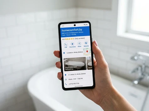 Рейтинг компании по реставрации ванн 4,6 в Google